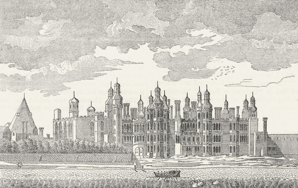 RICHMOND. Old Richmond Palace, as built by Henry VII (from a 1765 print) 1888